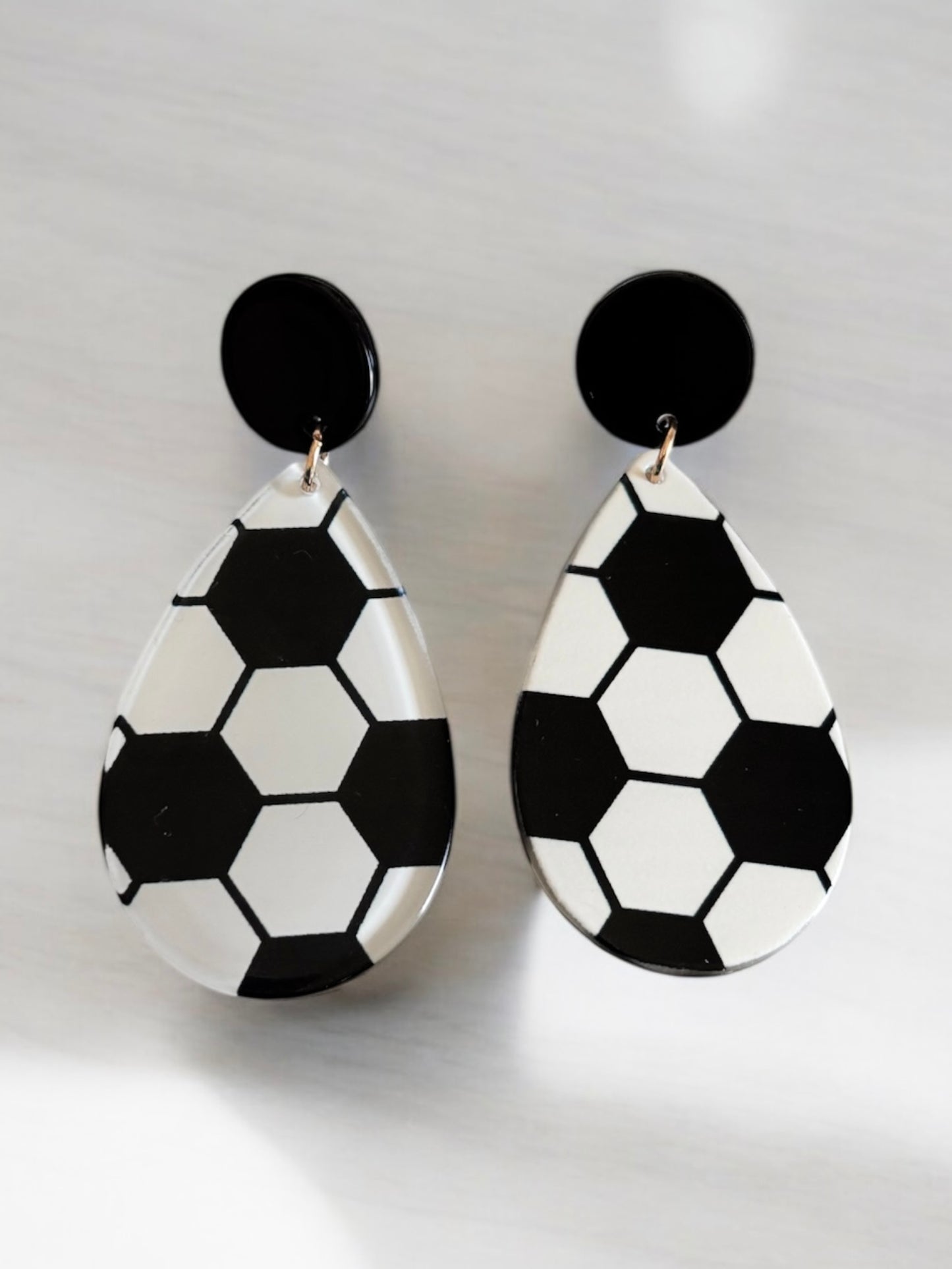 Soccer Ball Drop Earrings
