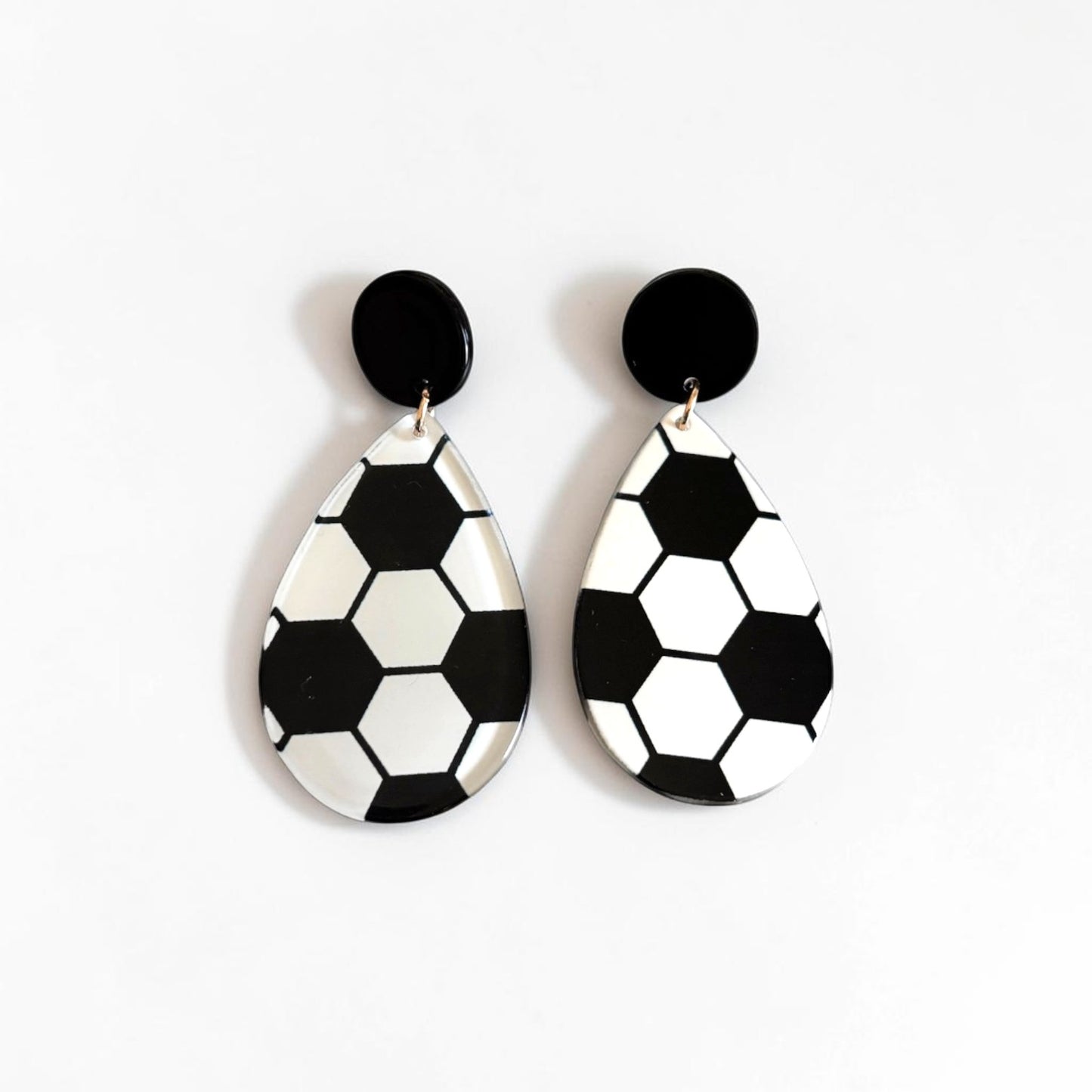 Soccer Ball Drop Earrings