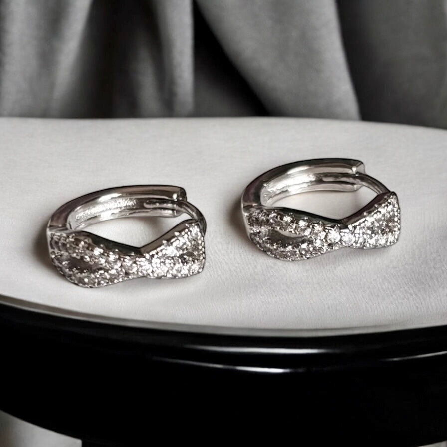Small Round Silver Hoop Earring