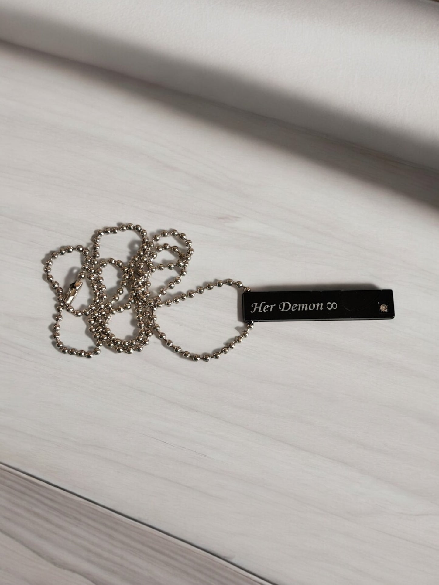 Her Demon His Angel Couples Matching Necklace