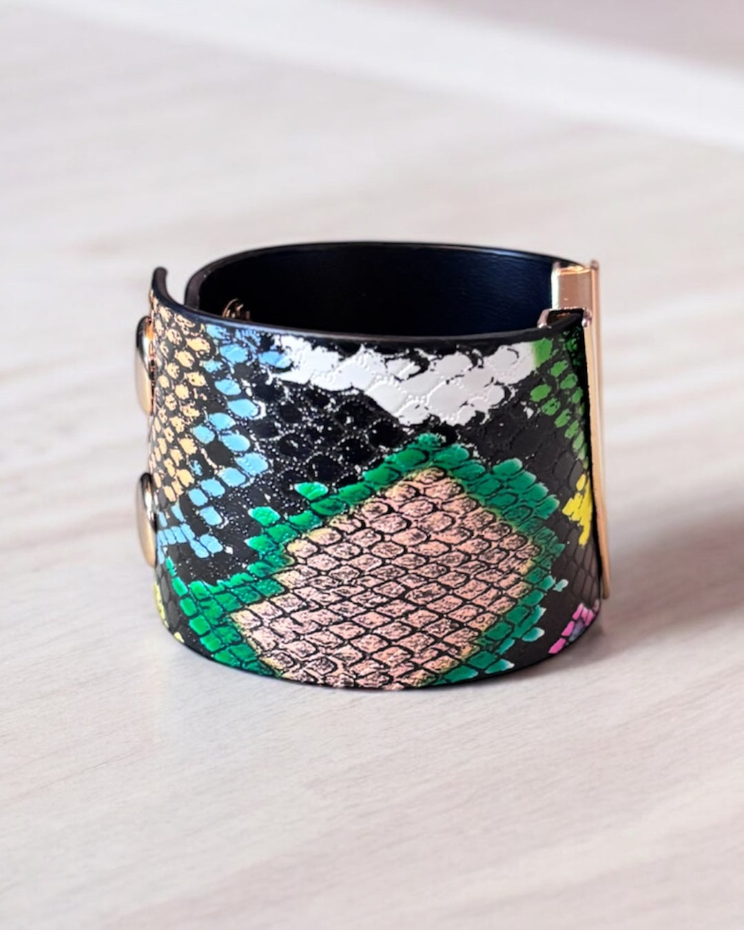V Shape Wide Charm Cuff Wrap Bracelet