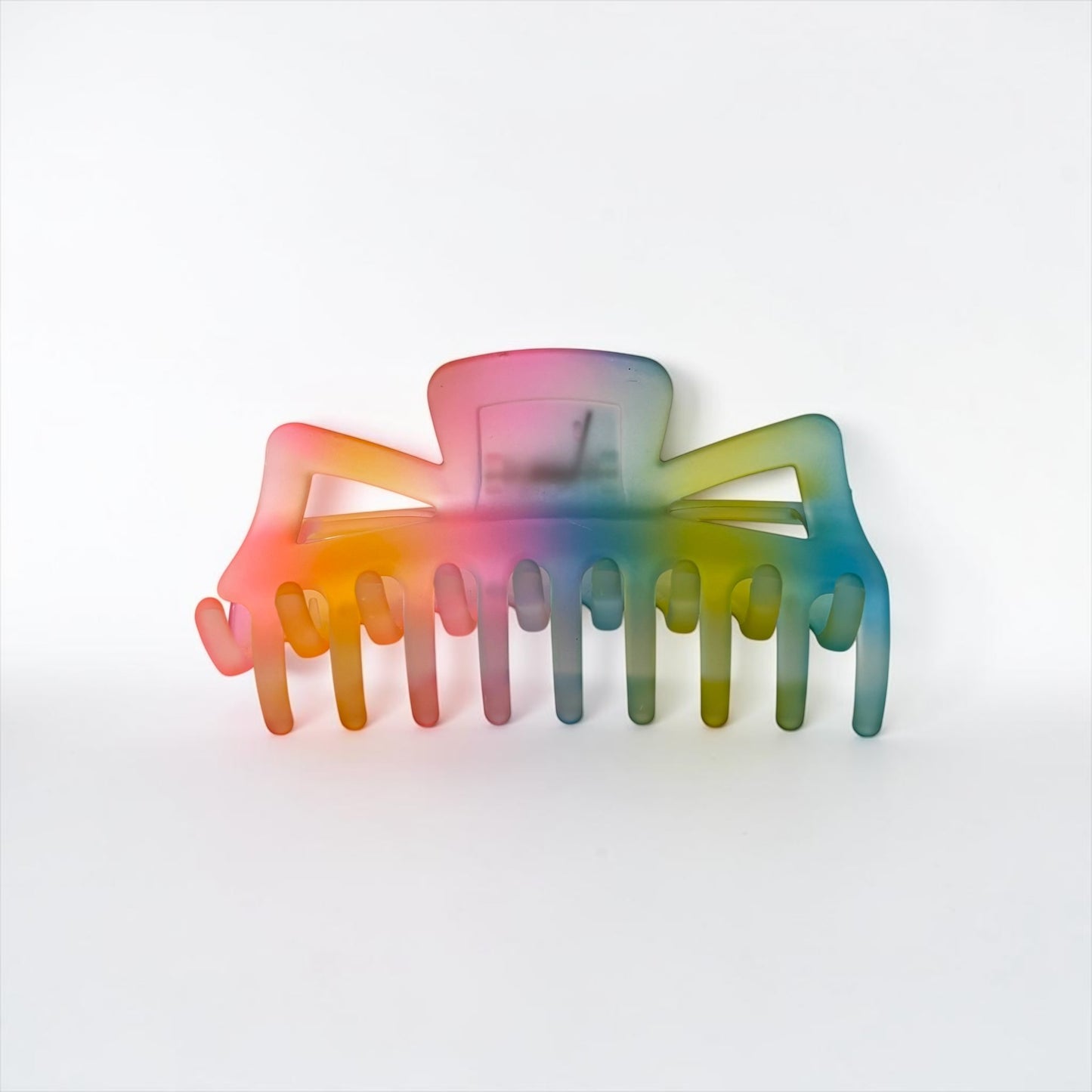 Pastel Rainbow Matte Hair Claw Clip