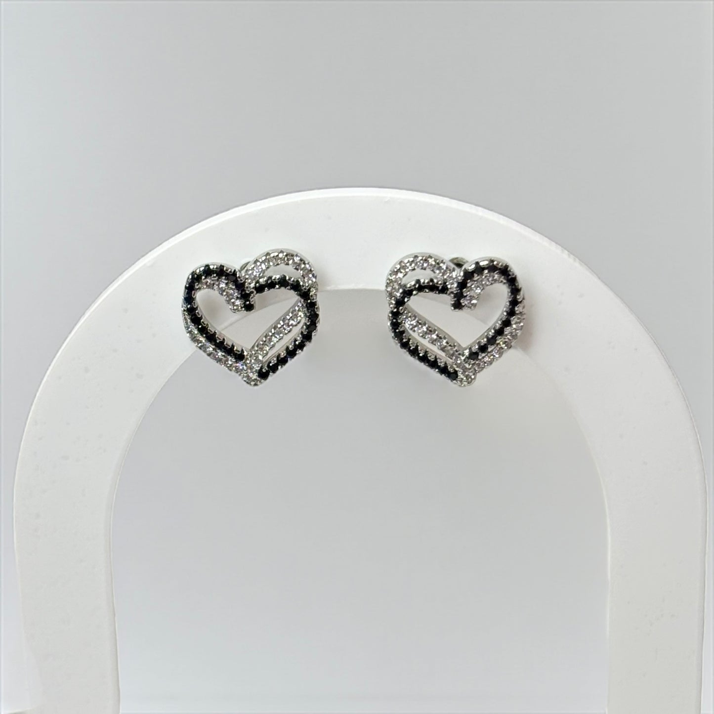 925 Sterling Silver Heart Stud Earring