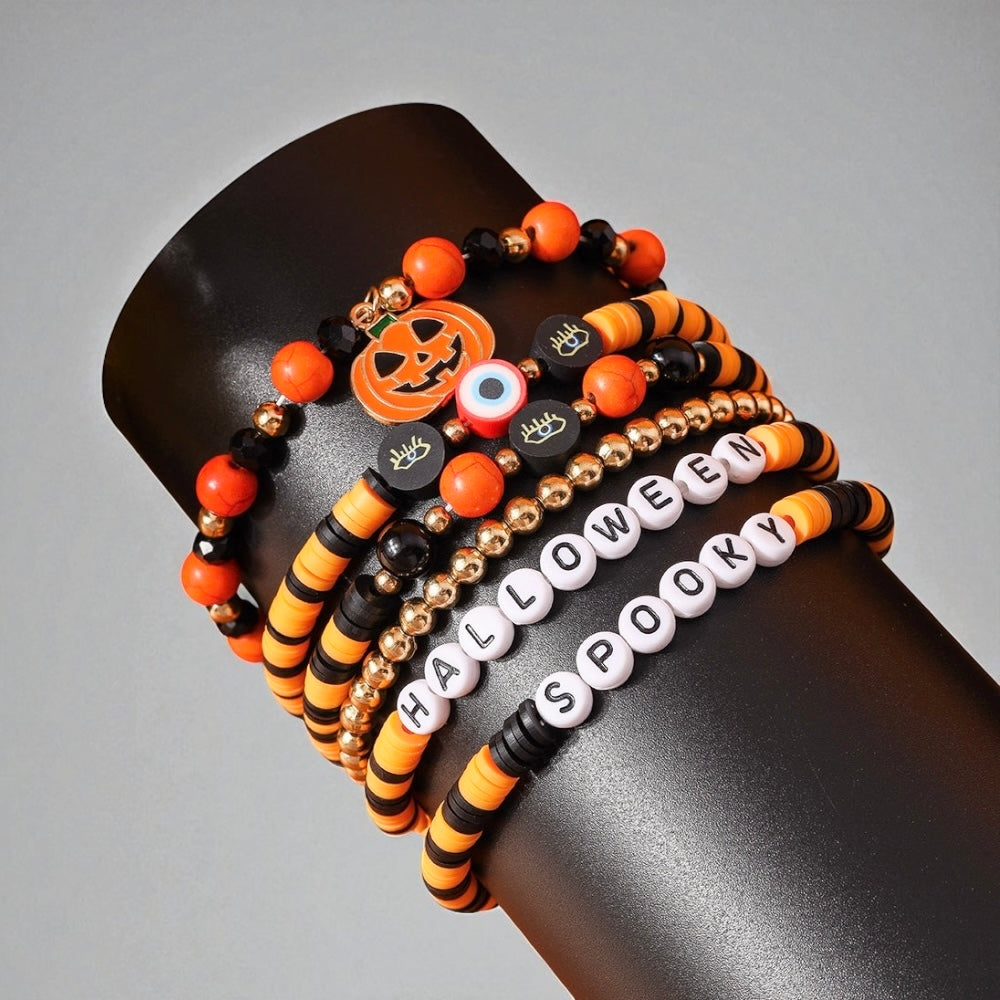 Casual Halloween Punk Pumpkin Bracelets Sets