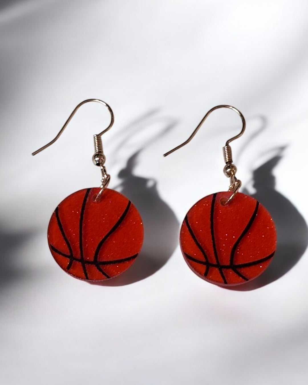 Small Basketball Arylic Drop Earrings