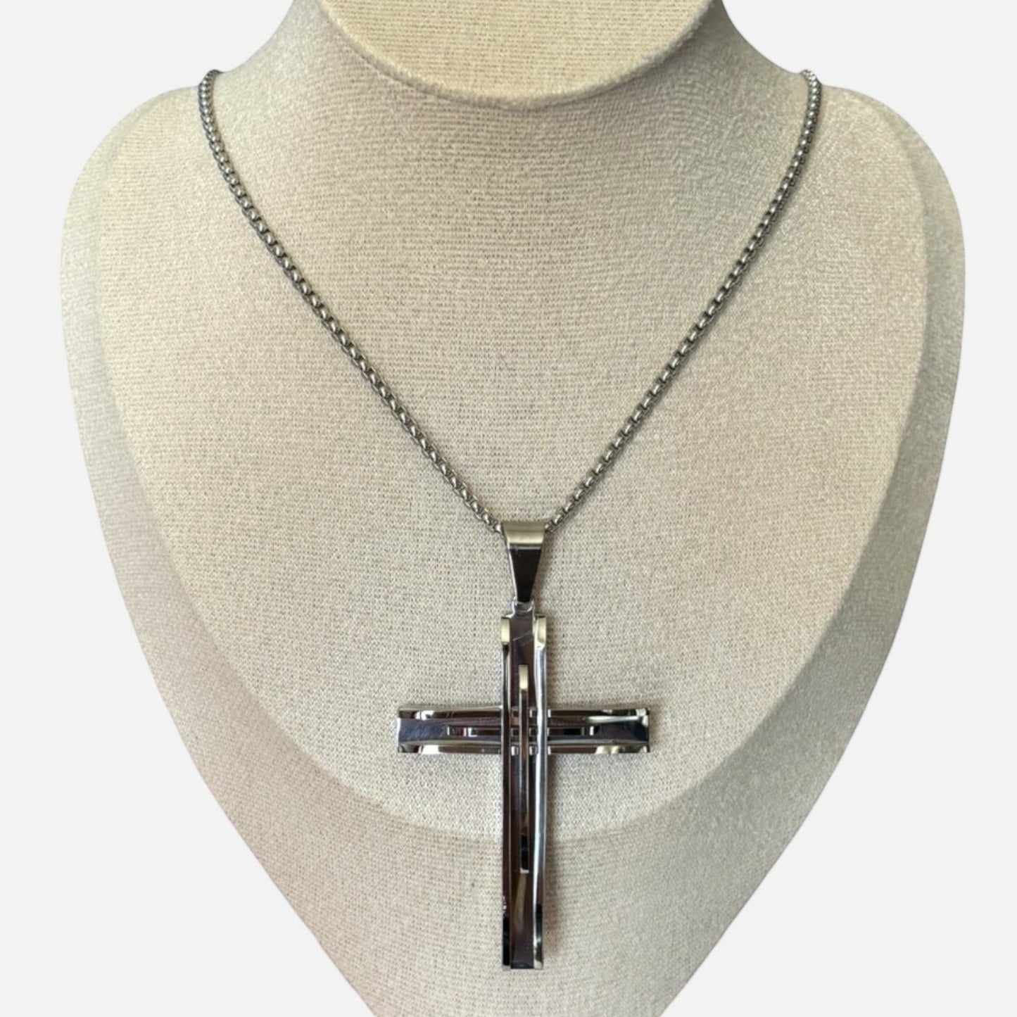 Men Stainless Steel Cross Pendant
