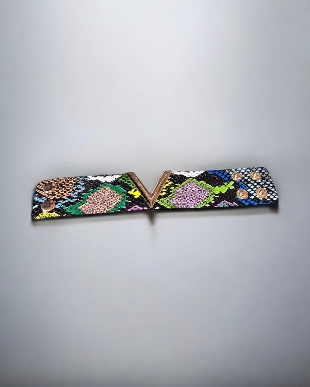 V Shape Wide Charm Cuff Wrap Bracelet