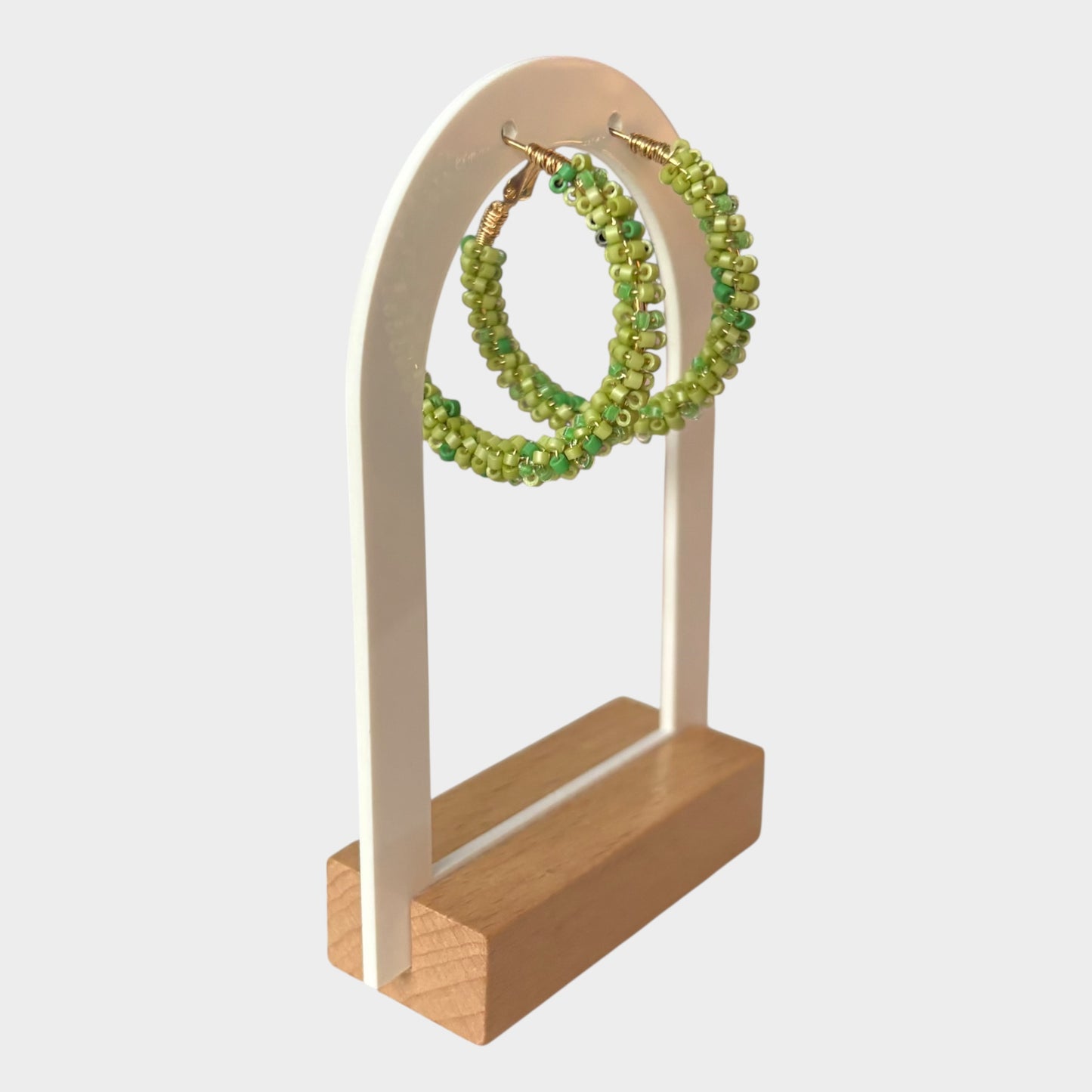 Lucky Green Hoop Earrings