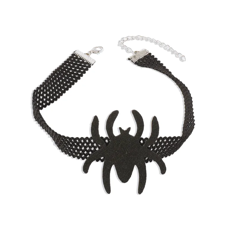 Gothic Spider Cloth Stretchable Choker