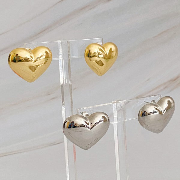 Small Heart Stud Earrings