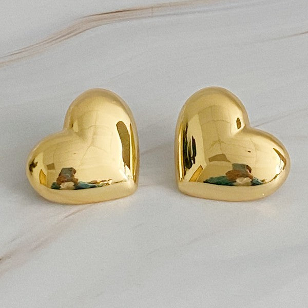 Small Heart Stud Earrings