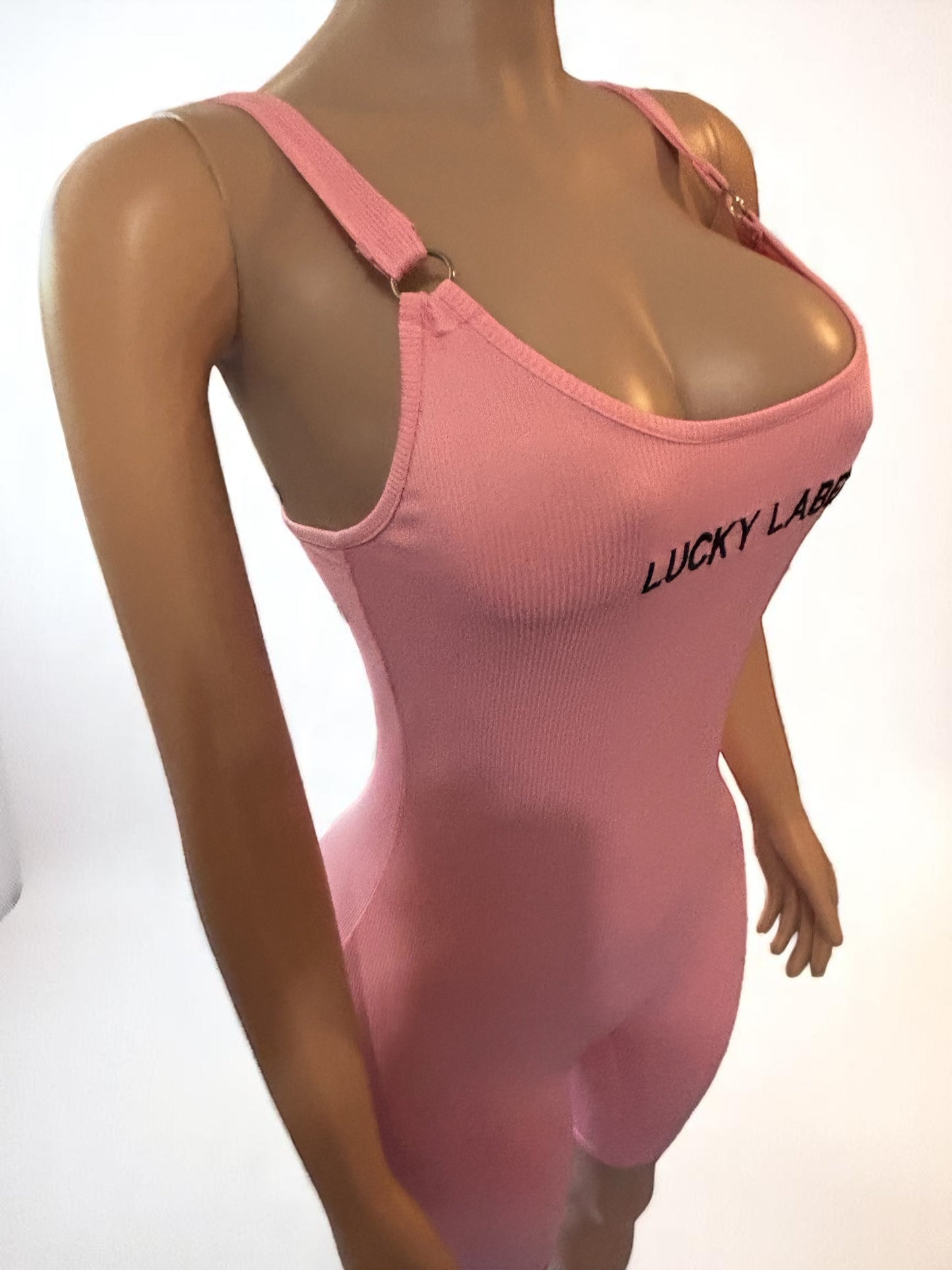 Sleeveless Pink Short Romper