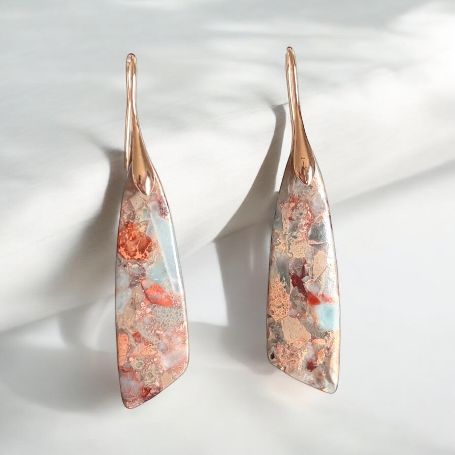 Natural Stone Geometric Earring