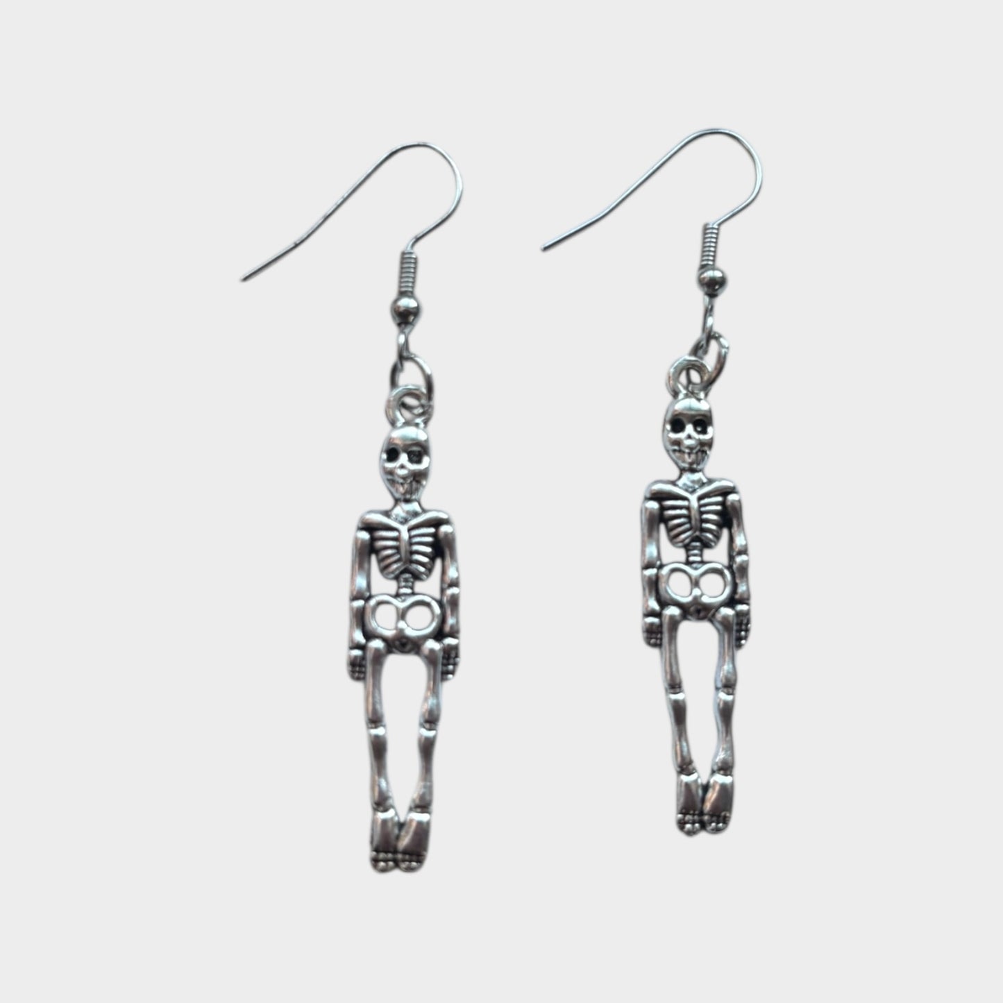 Punk Skeleton Metal Drop Earrings