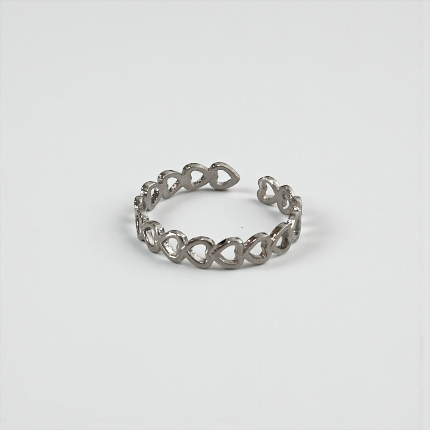 Heart Shape Adjustable Open Ring