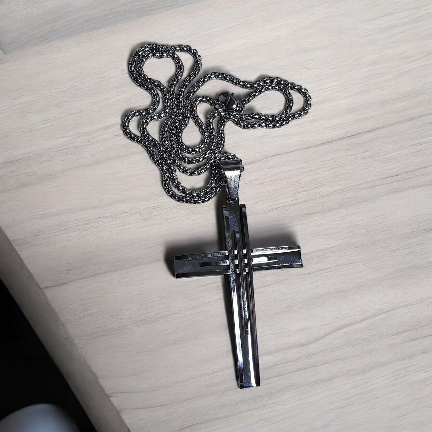 Men Stainless Steel Cross Pendant