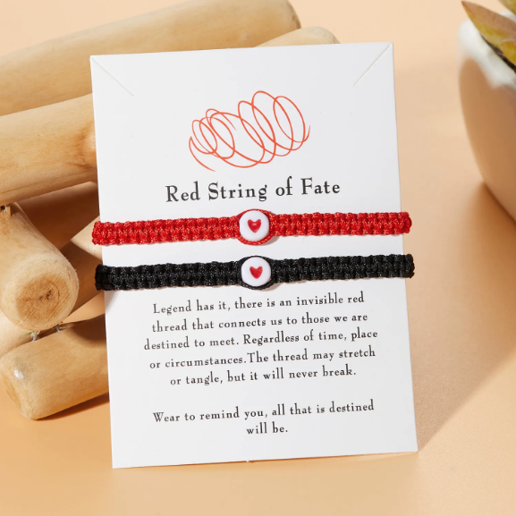 Juego de pulseras de cuerda trenzada para parejas