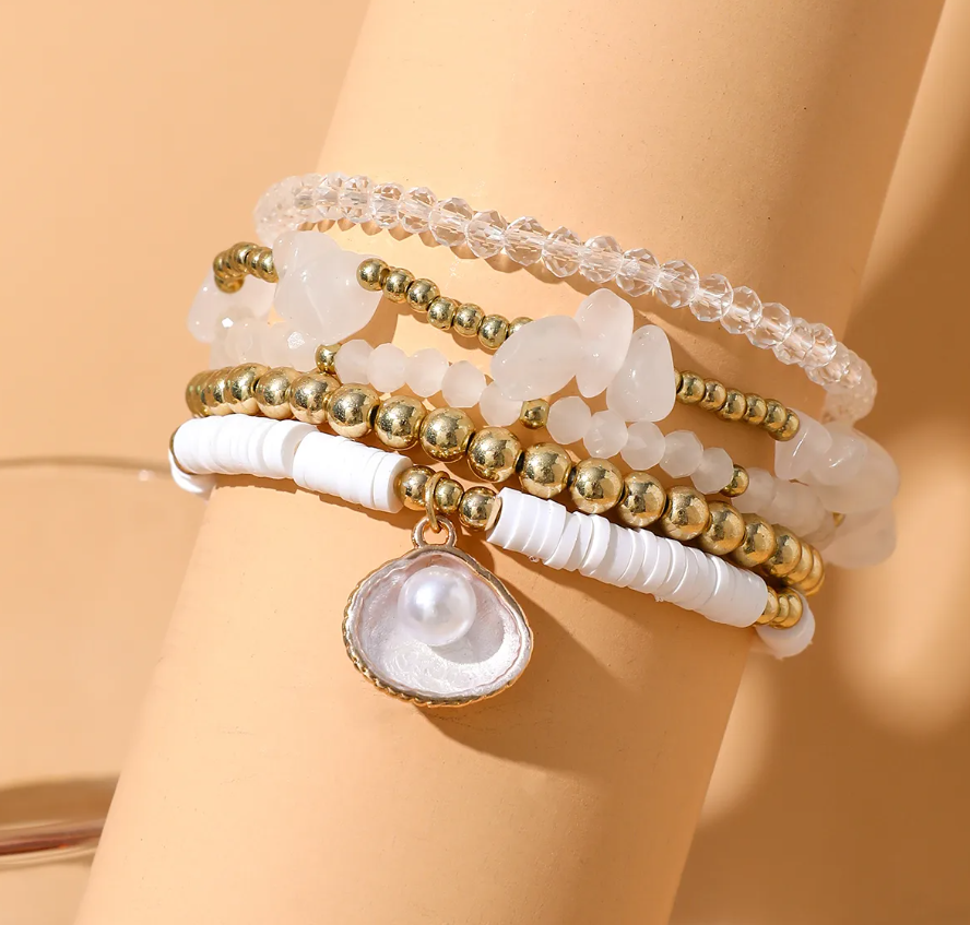 Vintage Classic White Gold Bracelet Sets