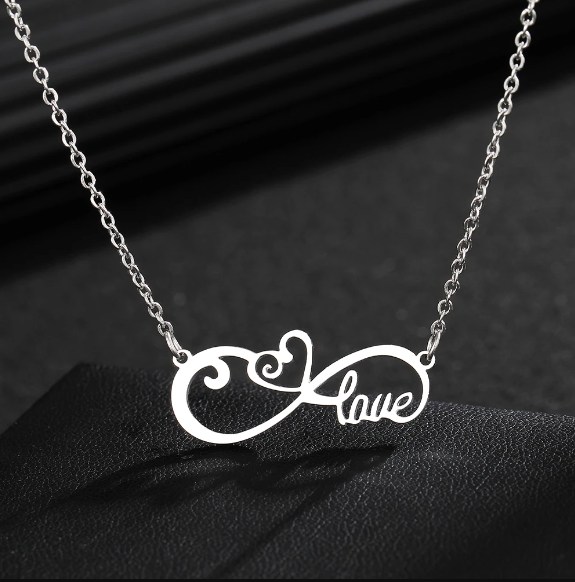 Infinity Heart Silver Necklace