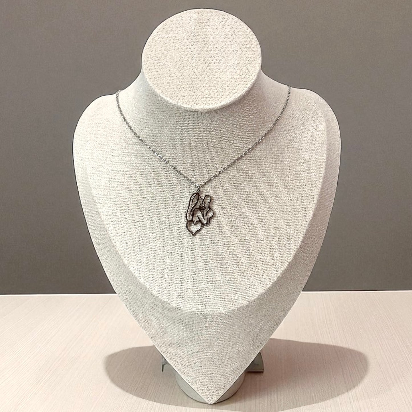 Mother Holding Baby Pendant Necklace