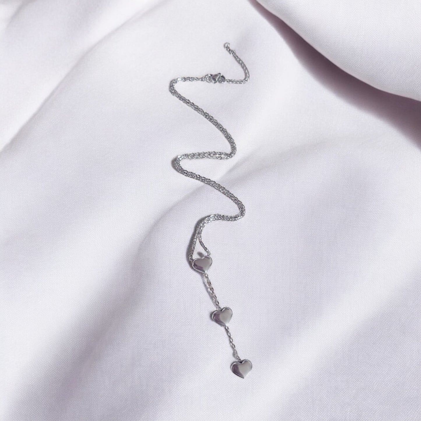 3 Heart Stainless Steel Necklace