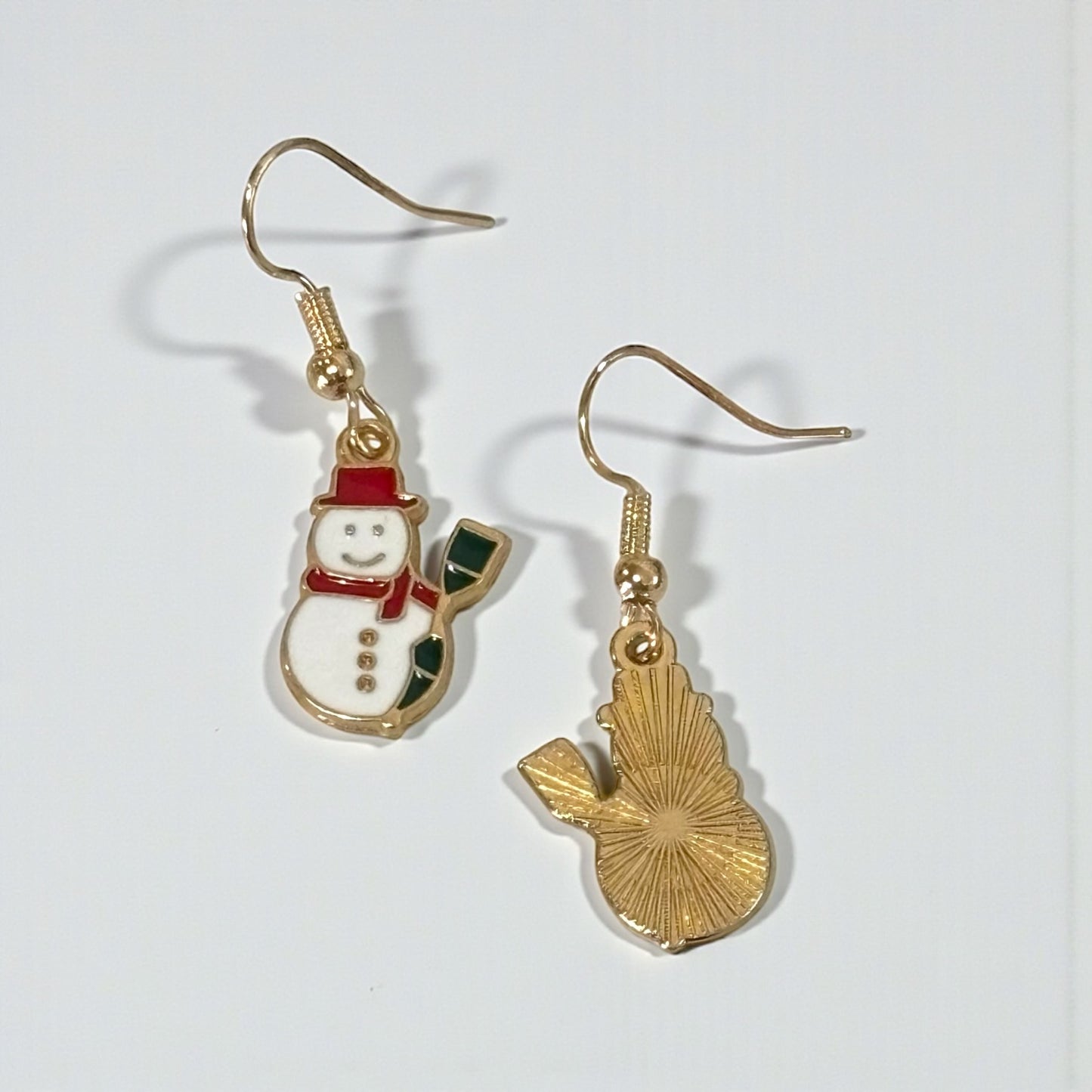 Small Snowman Drop Earring