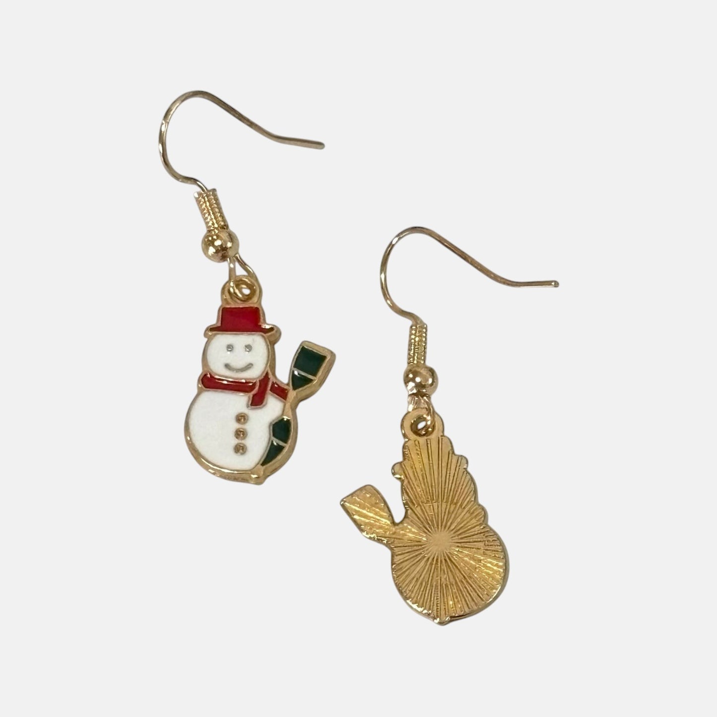 Small Snowman Drop Earring