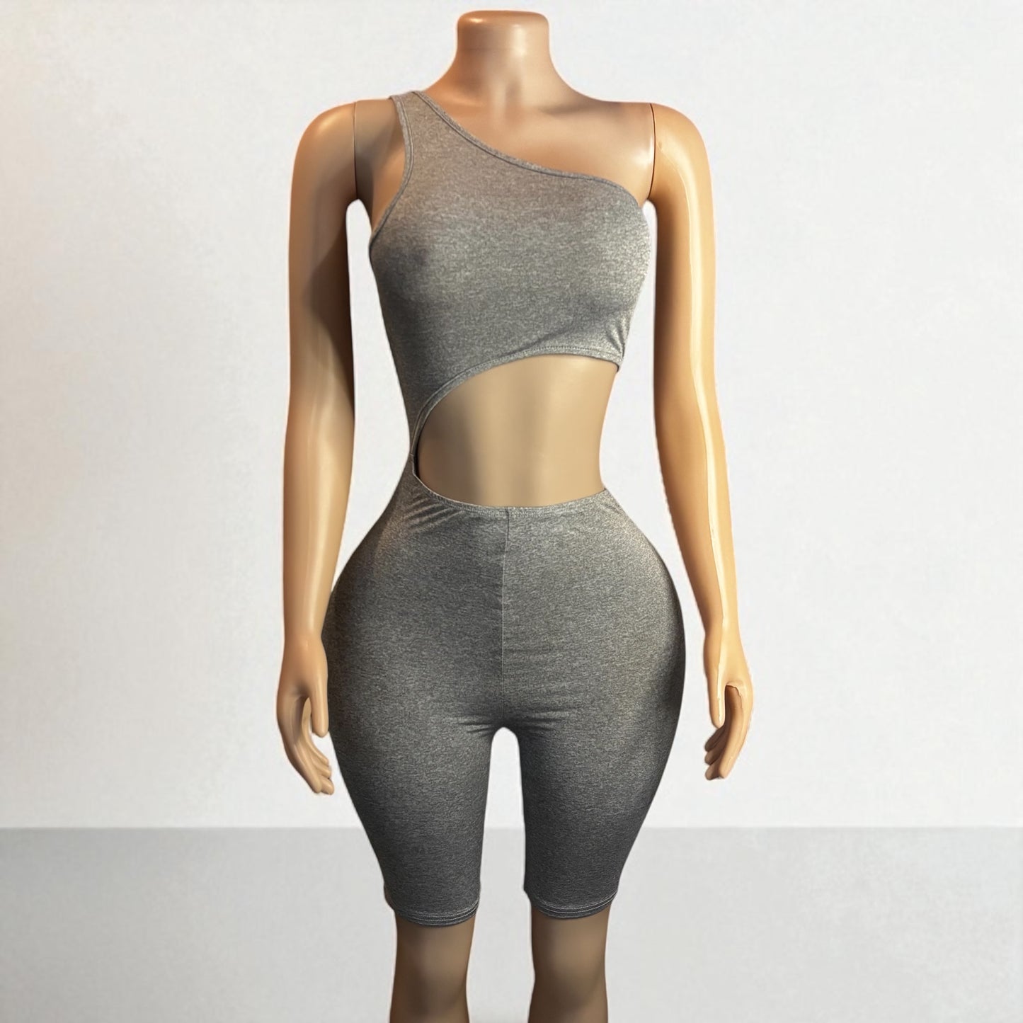 Women Waist Cut Out Short Romper