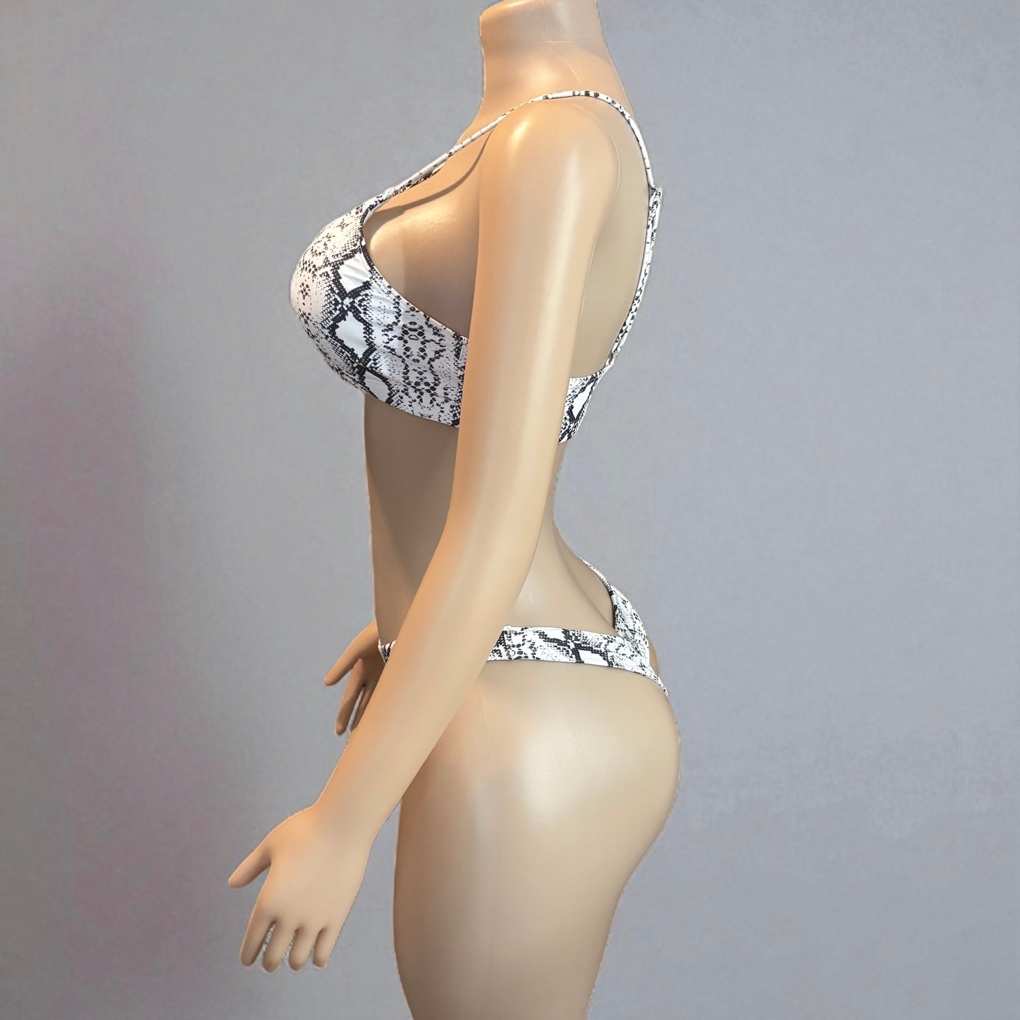 Snakeskin Women 2 Piece Bikini Wire Free Set