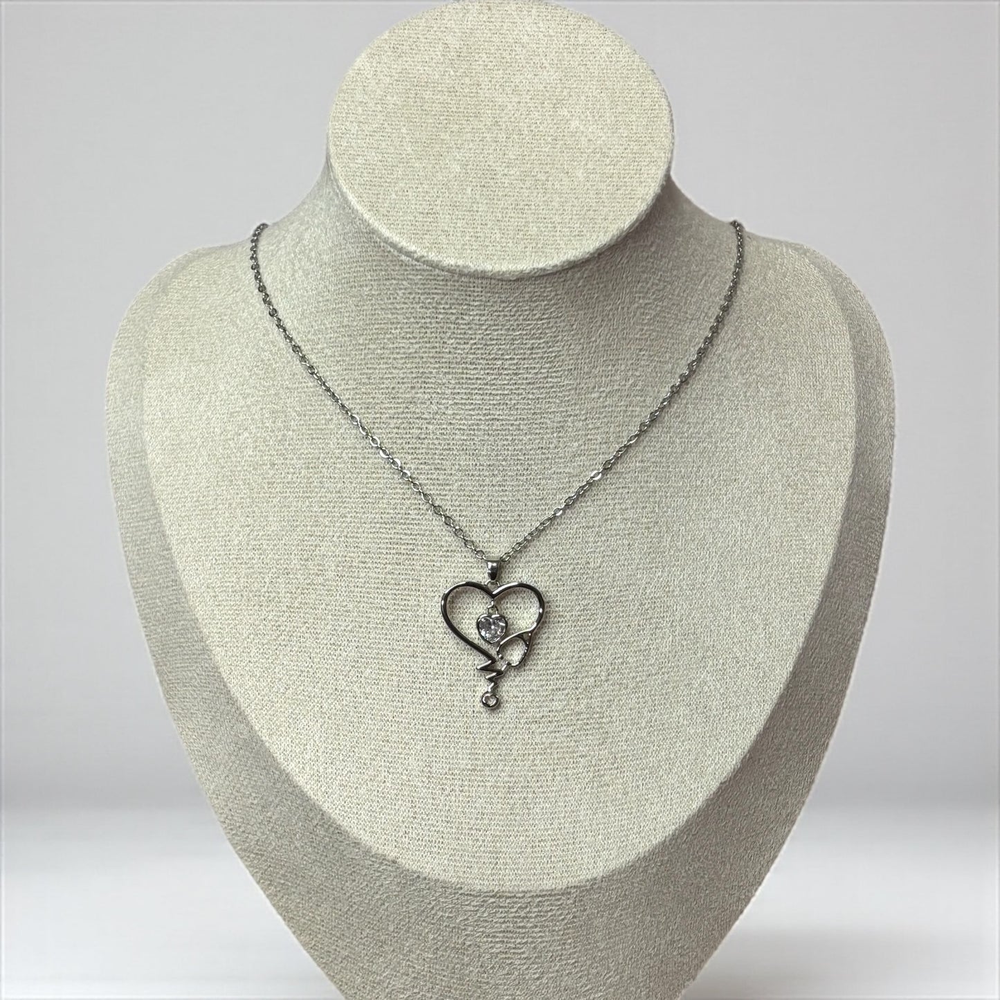Heart Stethoscope Nurse Necklace