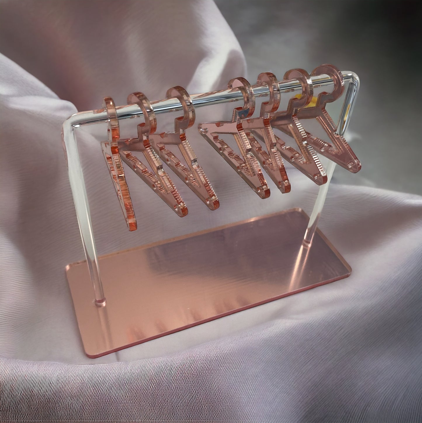 7 Pc Pink Hanger Shaped Earrings Display