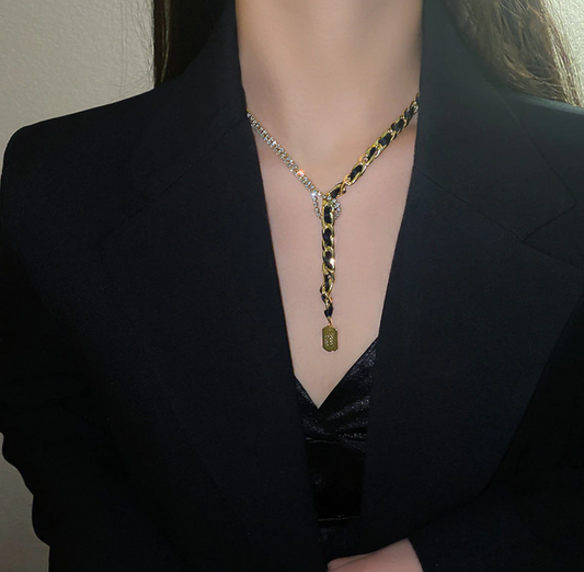 Gold Weave Choker Chain Necklace