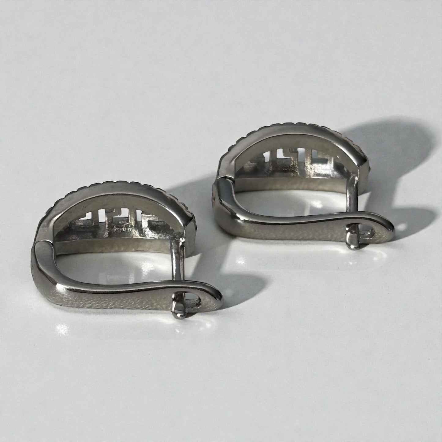 Silver Small Zircon Hoop Earring