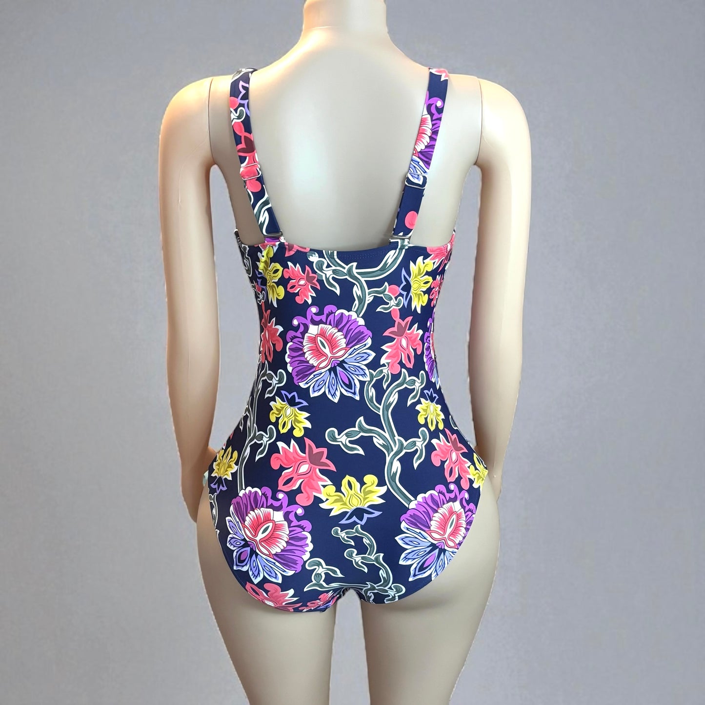 Floral Print One Piece Swimsuit