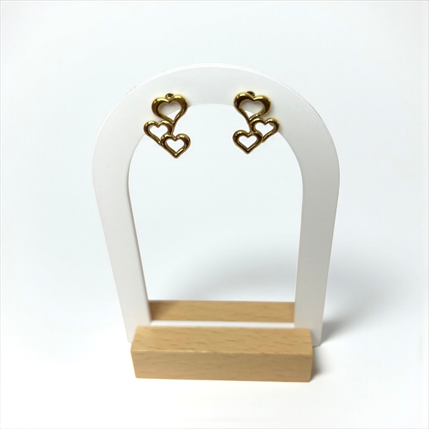 Triple Hearts Small Earrings