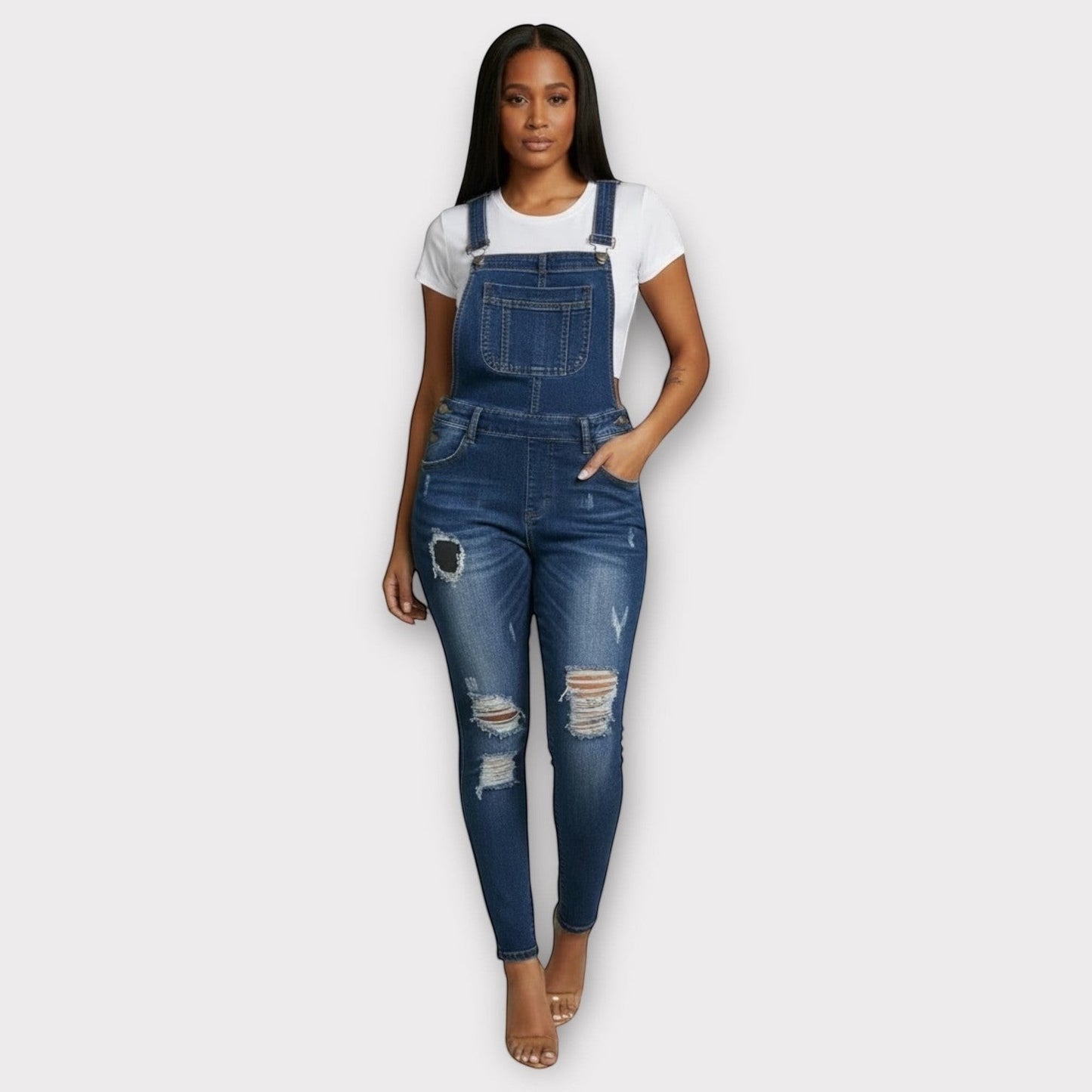 Adjustable Shoulder Straps Denim Overall