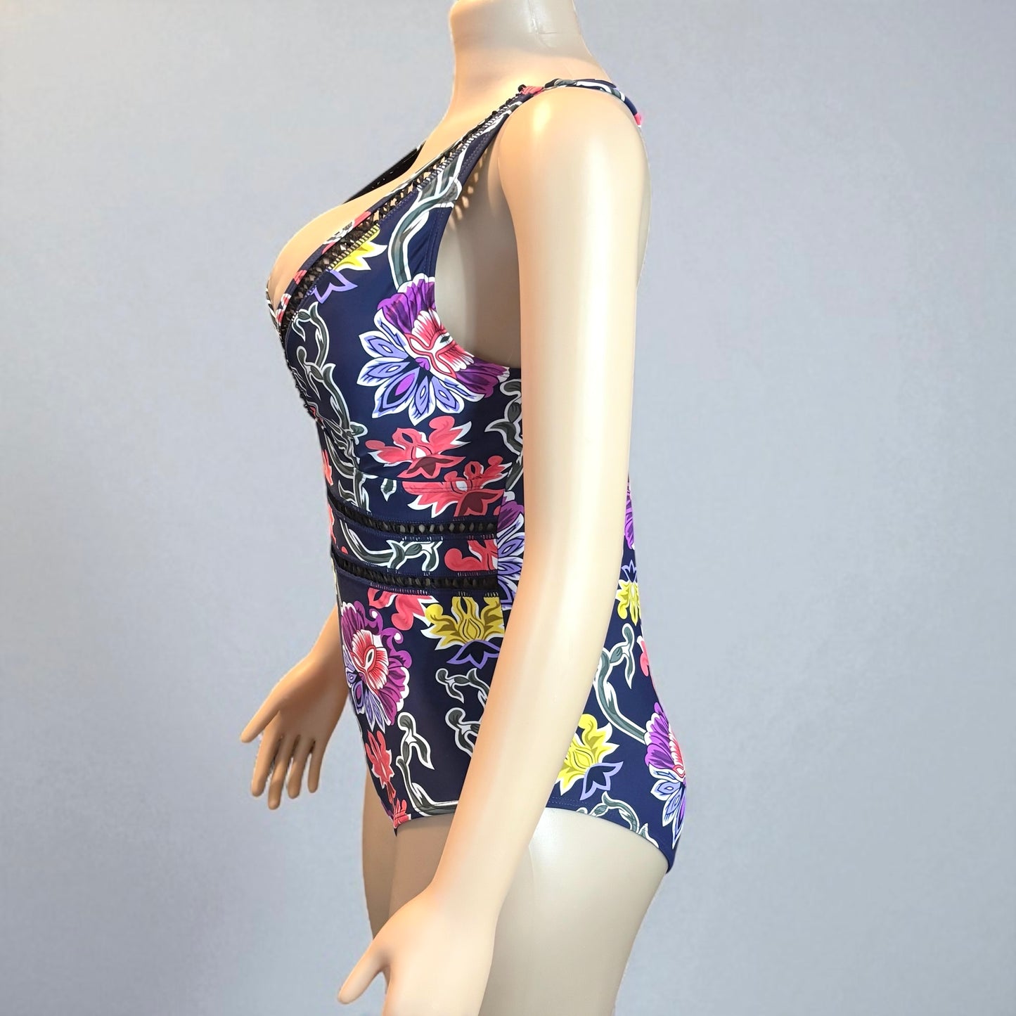 Floral Print One Piece Swimsuit