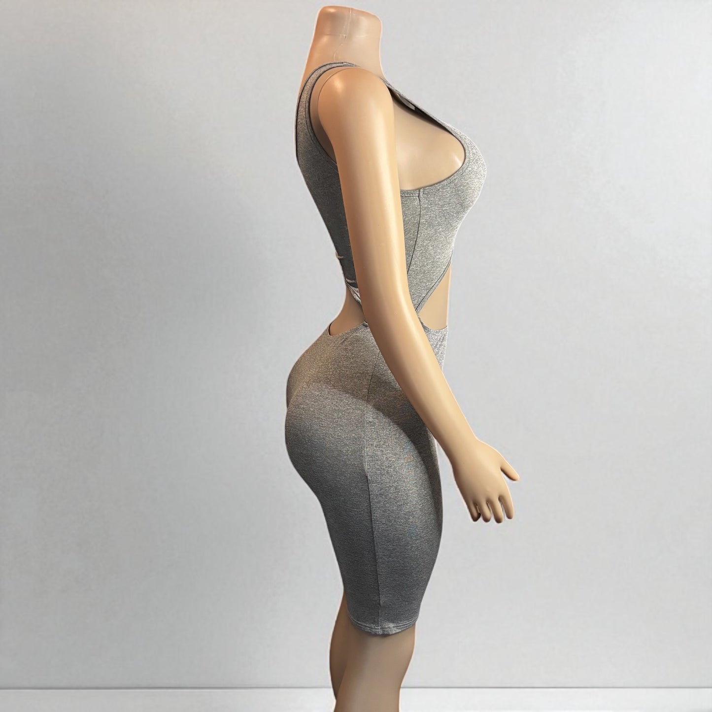 Women Waist Cut Out Short Romper