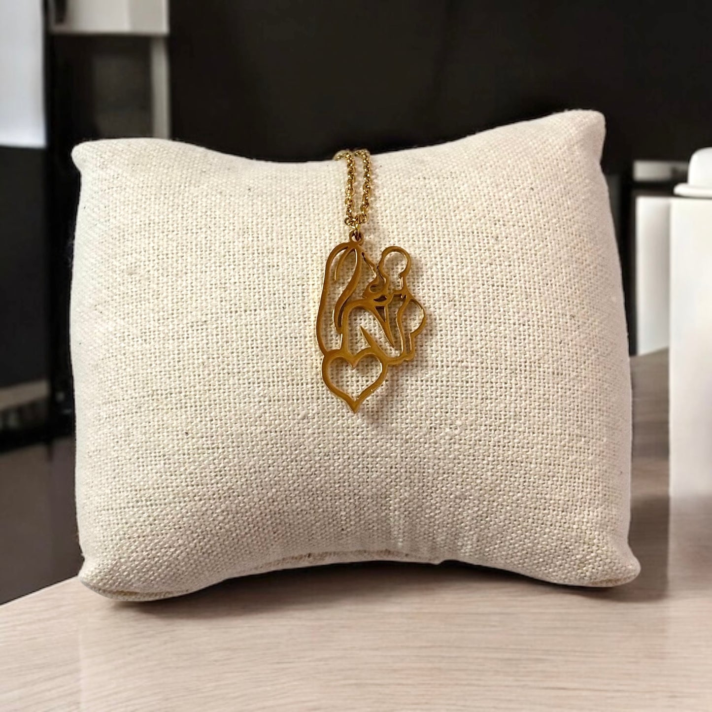 Mother Holding Baby Pendant Necklace