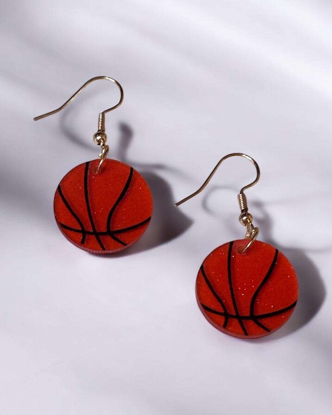 Small Basketball Arylic Drop Earrings
