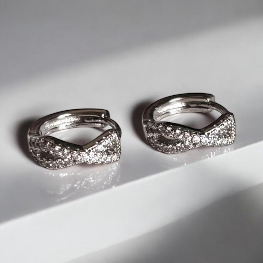 Small Round Silver Hoop Earring