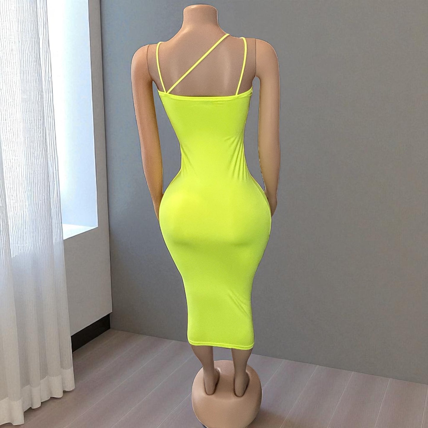 Vestido maxi ajustado sexy con escote en V