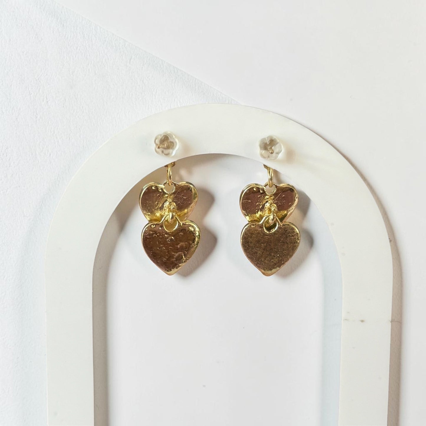 Double Heart Small Earring