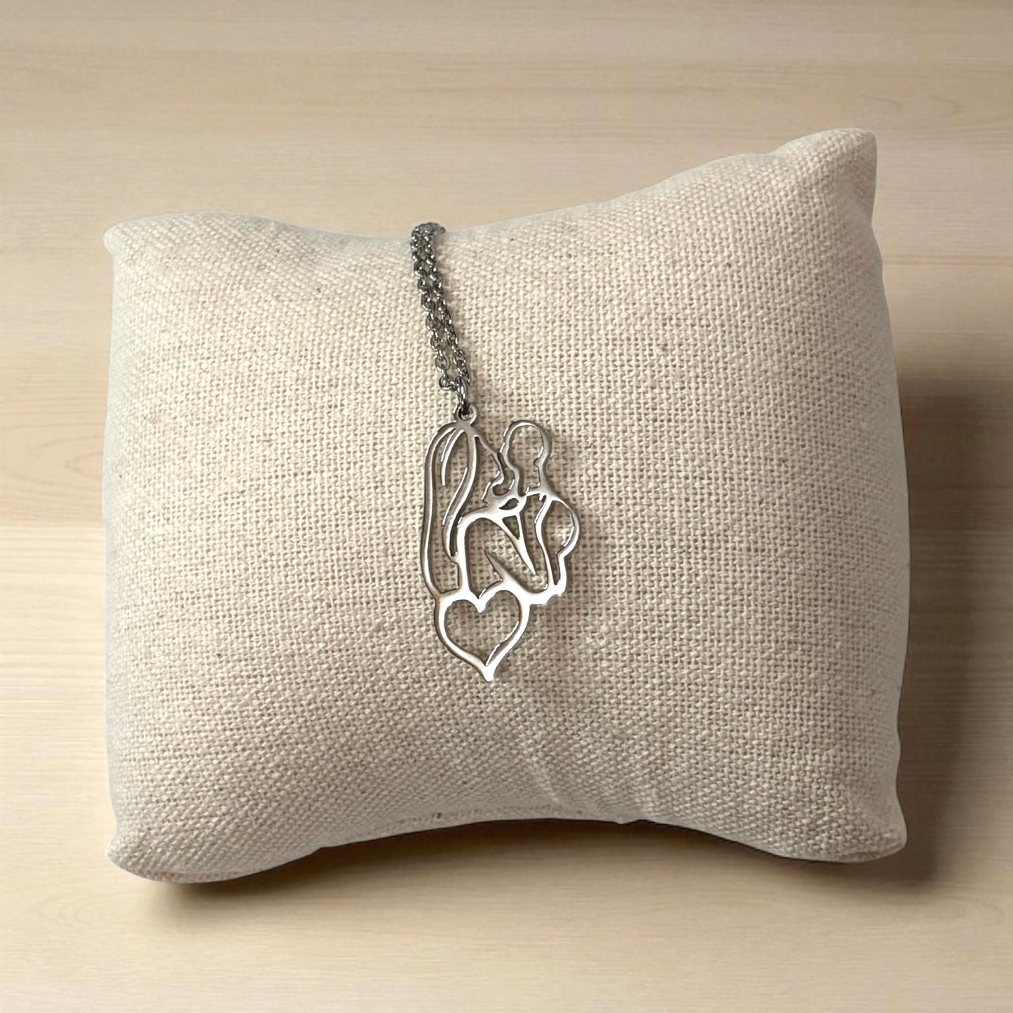 Mother Holding Baby Pendant Necklace