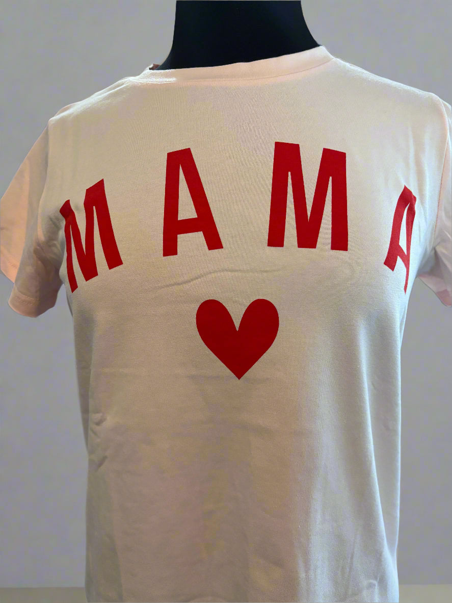 Women Mother Soft Pink Letter Print Tee
