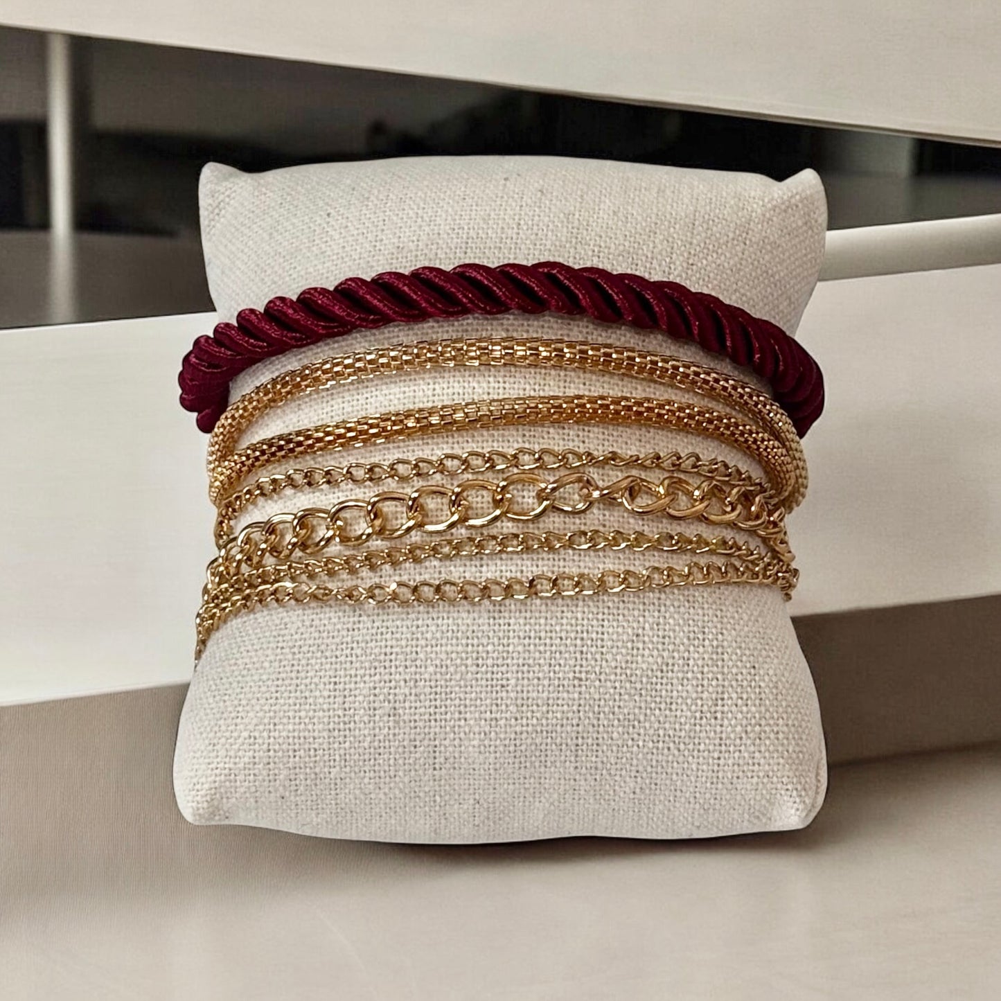 Pulseras casuales de cuerda multicapa para mujer