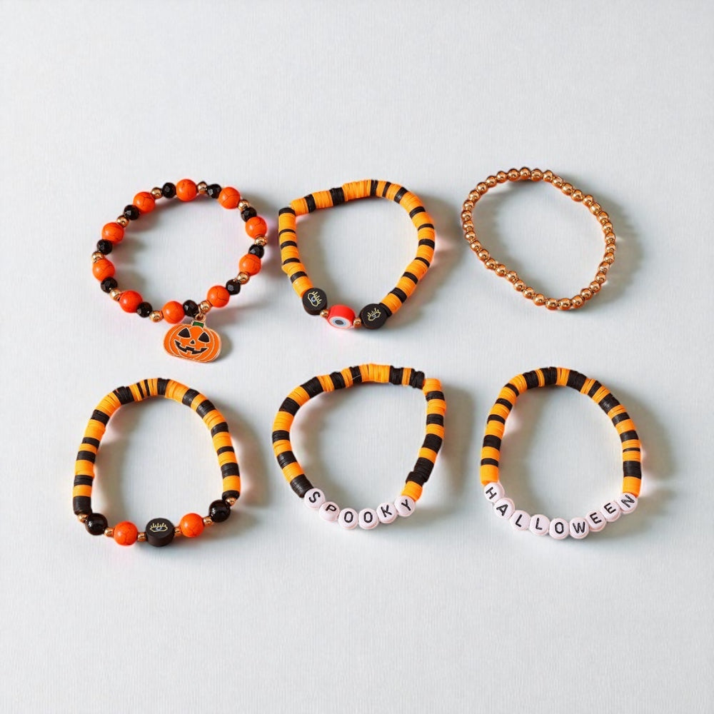 Casual Halloween Punk Pumpkin Bracelets Sets