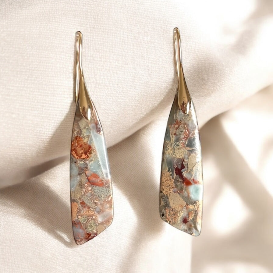 Natural Stone Geometric Earring