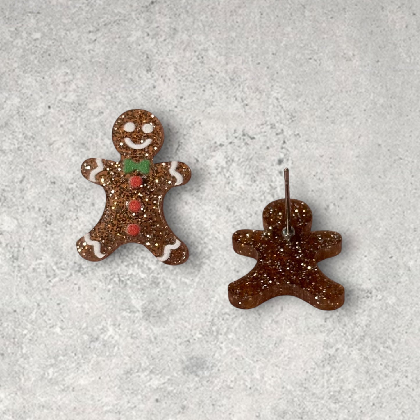 Gingerbread Man Stud Earring