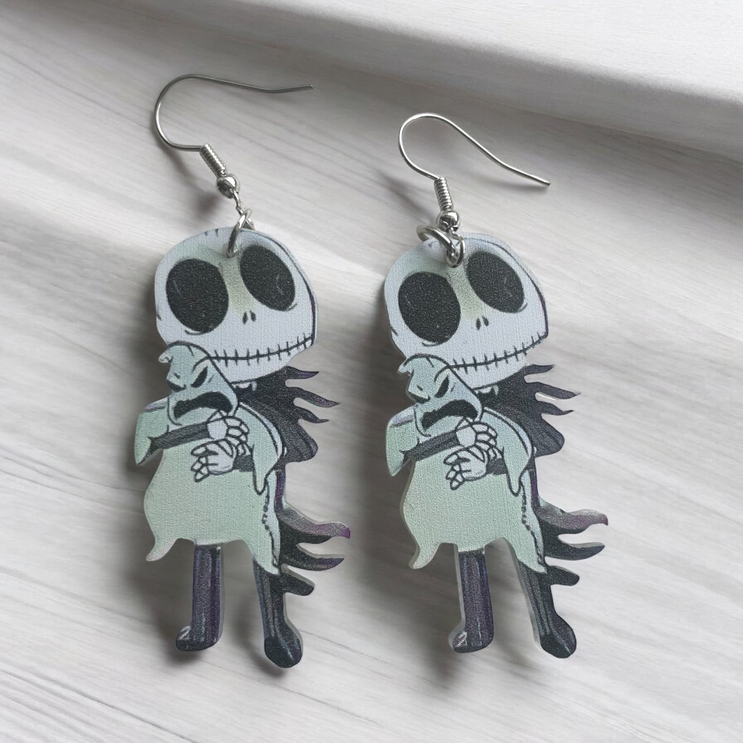 Acrylic Ghost Hug Drop Earrings